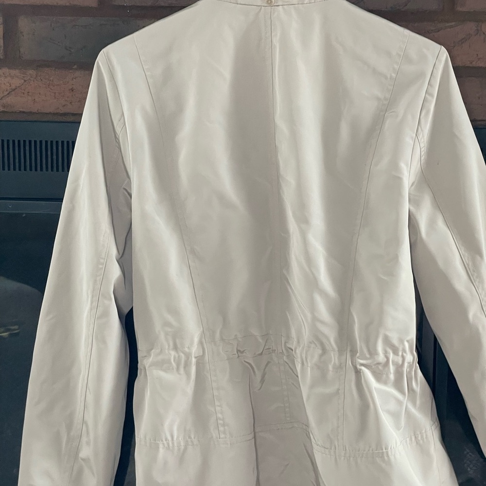 Charter Club Cream Trench Coat Utilitarian Style